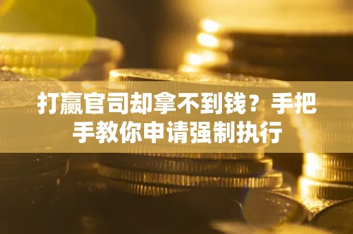 北京打赢官司却拿不到钱？手把手教你申请强制执行