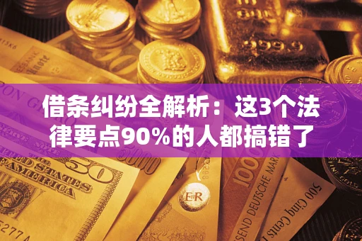 北京借条纠纷全解析：这3个法律要点90%的人都搞错了