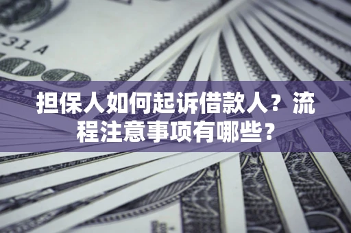 北京担保人如何起诉借款人？流程注意事项有哪些？