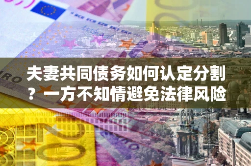 北京夫妻共同债务如何认定分割？一方不知情避免法律风险必看！